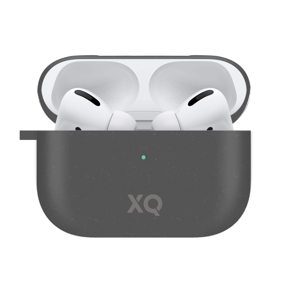 Xqisit Komposterbart fodral för AirPods Pro (Gen 1, 2019) Svart