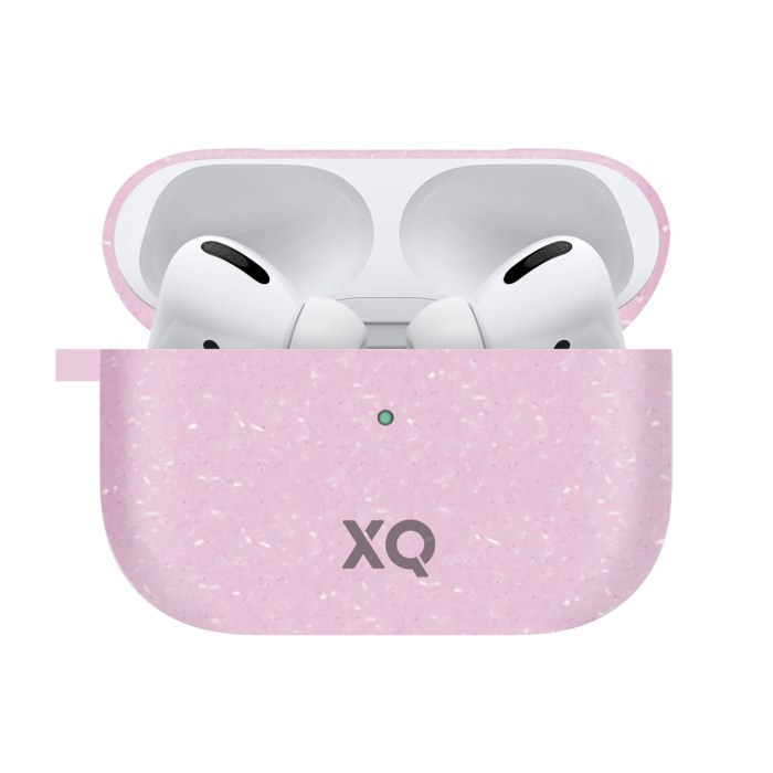 Xqisit Komposterbart fodral för Airpods Pro (Gen 1, 2019) Rosa