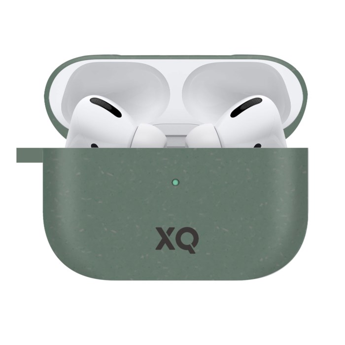 Xqisit Komposterbart fodral för Airpods Pro (Gen 1, 2019) Grön