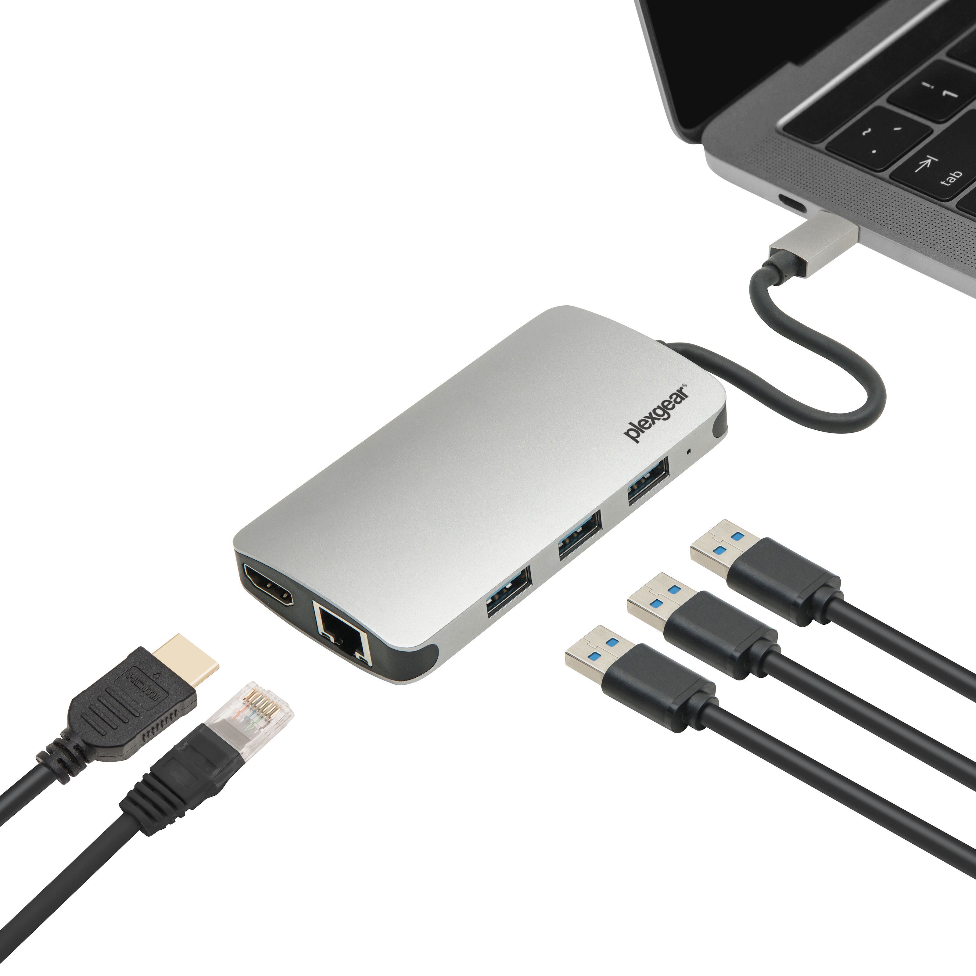 HDMI hane till USB-C hona kabeladapter med mikro-USB-strömkabel,  HDMI-ingång till USB typ C 3.1 utgångsomvandlare, 4K 60Hz Thunderbolt  3-adapter för
