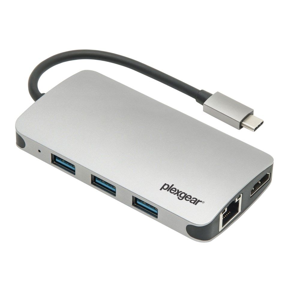 Plexgear Multiadapter for USB-C med 7 tilkoblinger