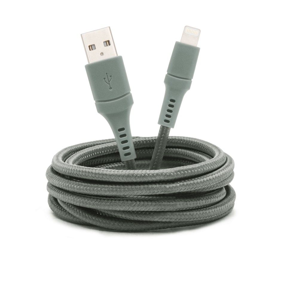 Linocell Colors Lightning-kabel 1,5 m Grønngrå
