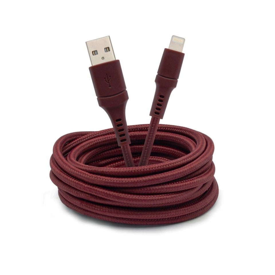 Linocell Colors Lightning-kabel 2,5 m Rød