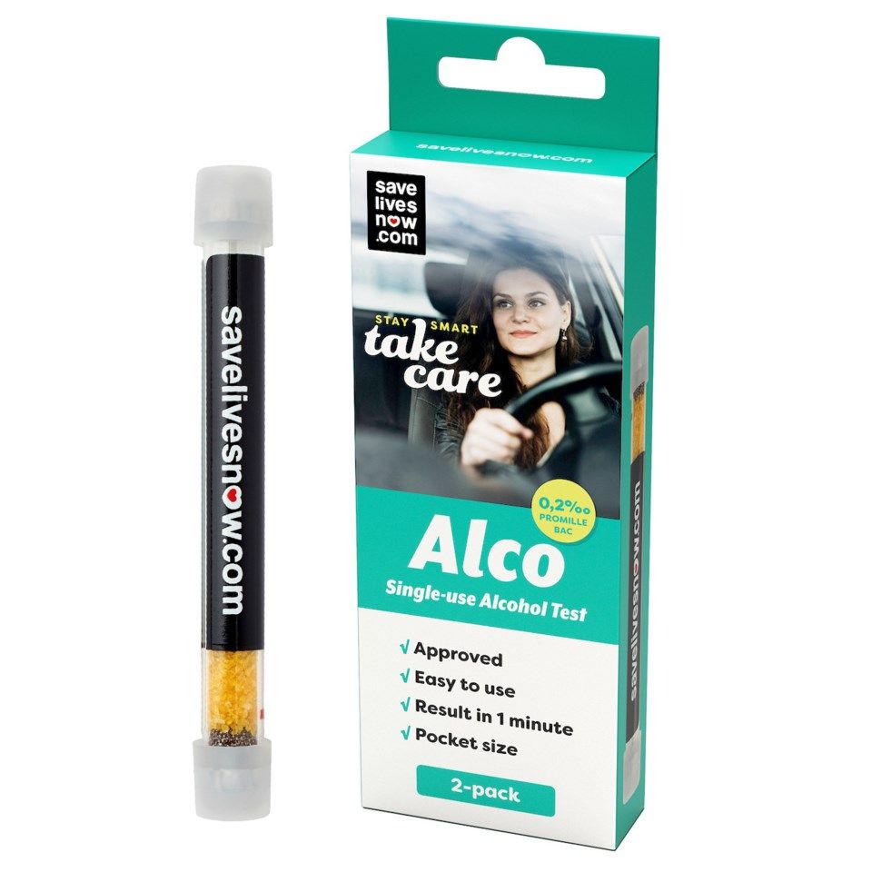 Alco Engångs-alkotest 2-pack