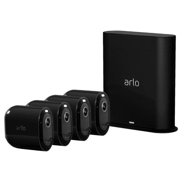 Arlo Pro 3 Övervakningssystem svart med fyra kameror