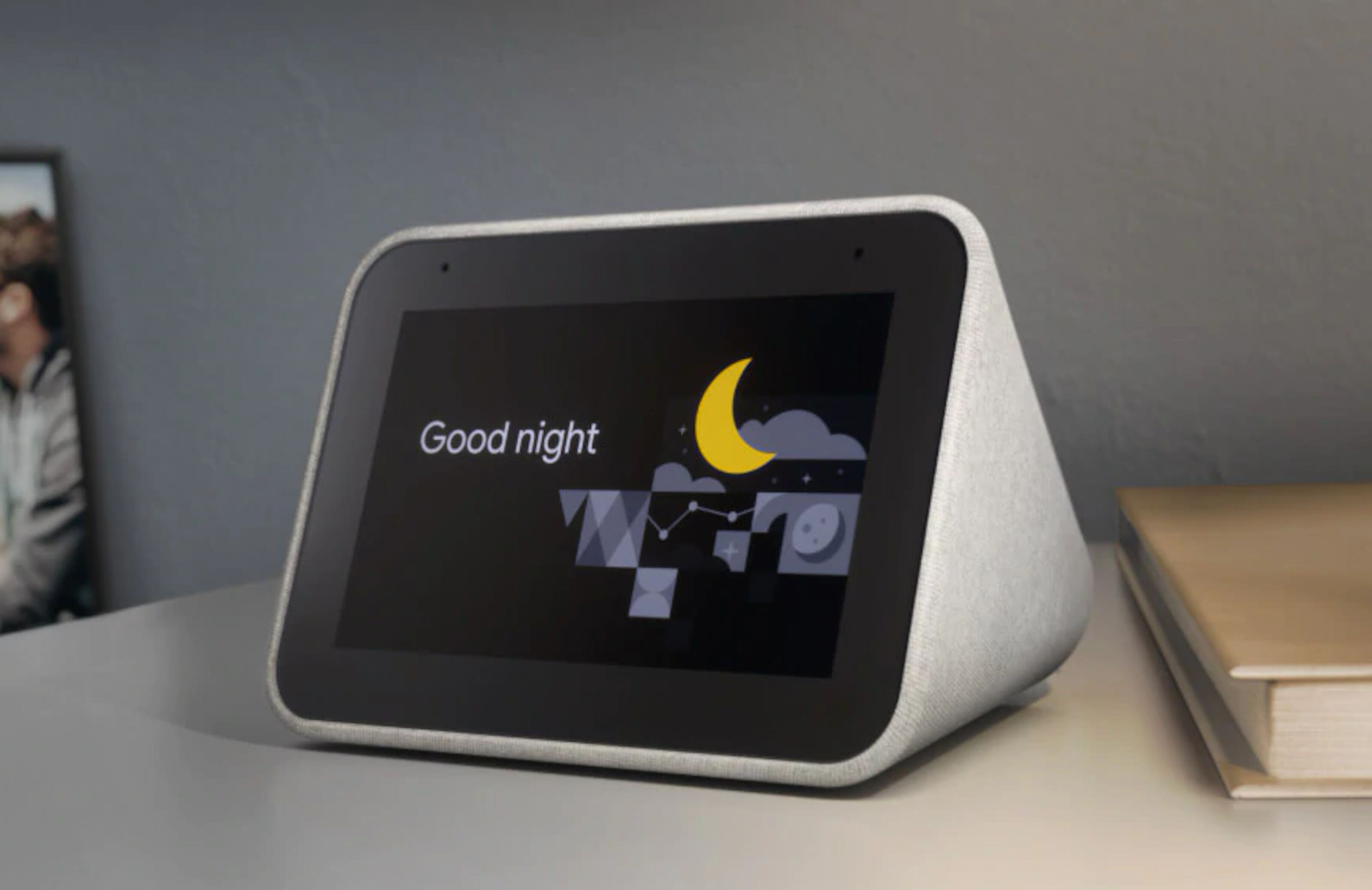 Lenovo Smart Clock Väckarklocka med Google Assistant Röstassistenter