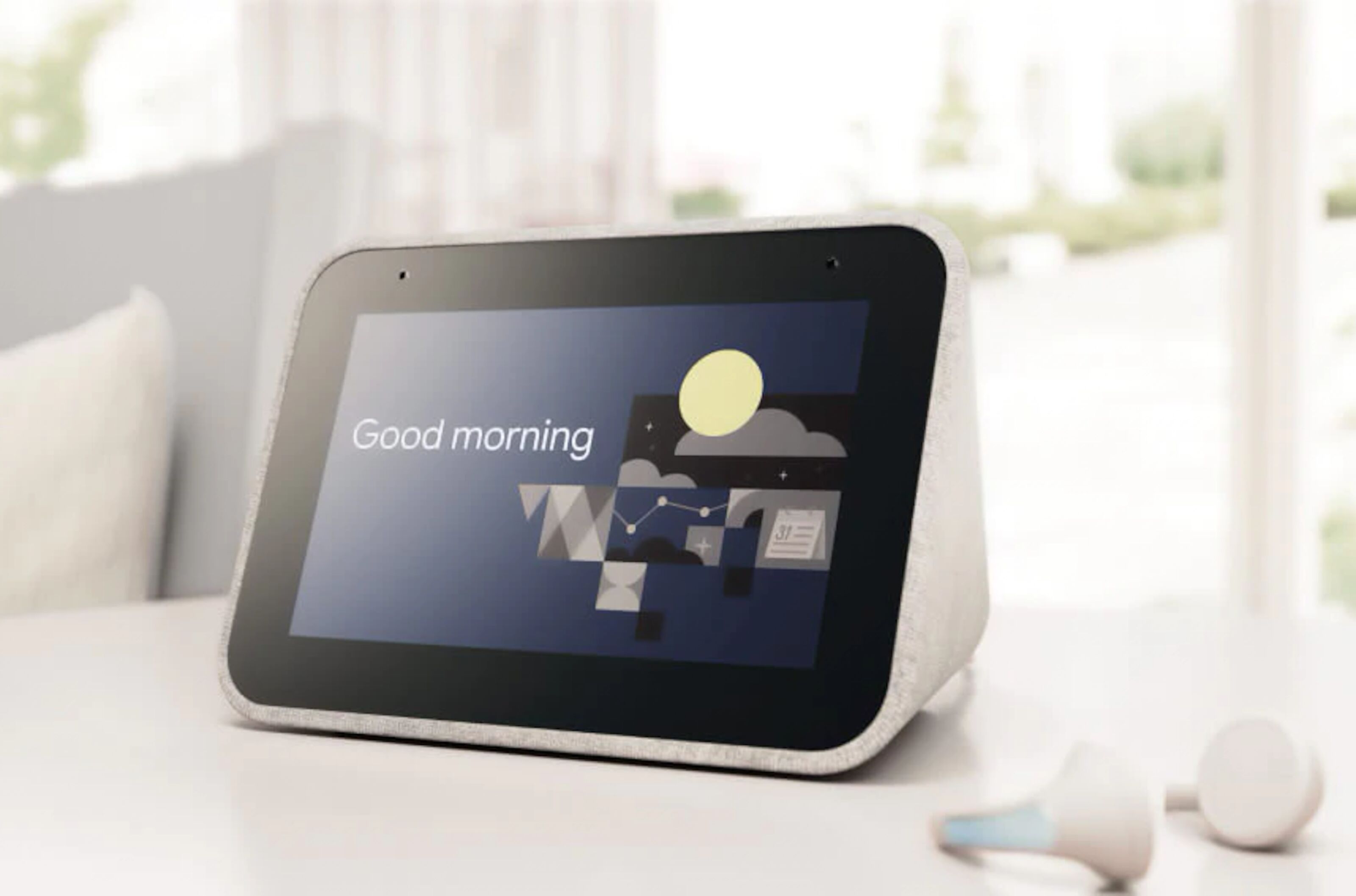 Lenovo Smart Clock Väckarklocka med Google Assistant Röstassistenter