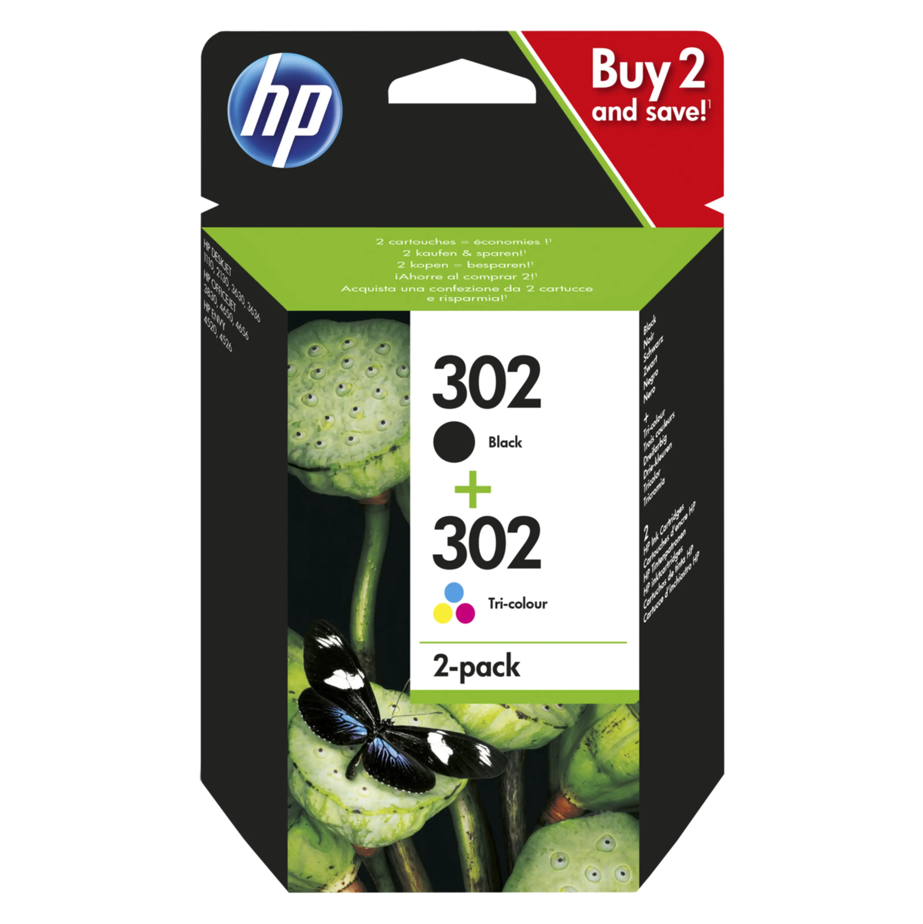 HP 302 Bläckpatroner 2-pack