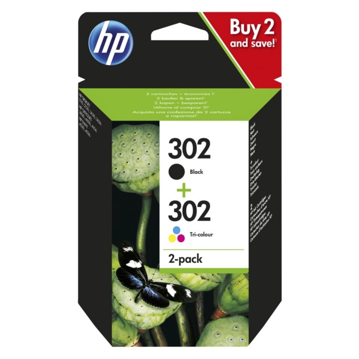 HP 302 Bläckpatroner 2-pack