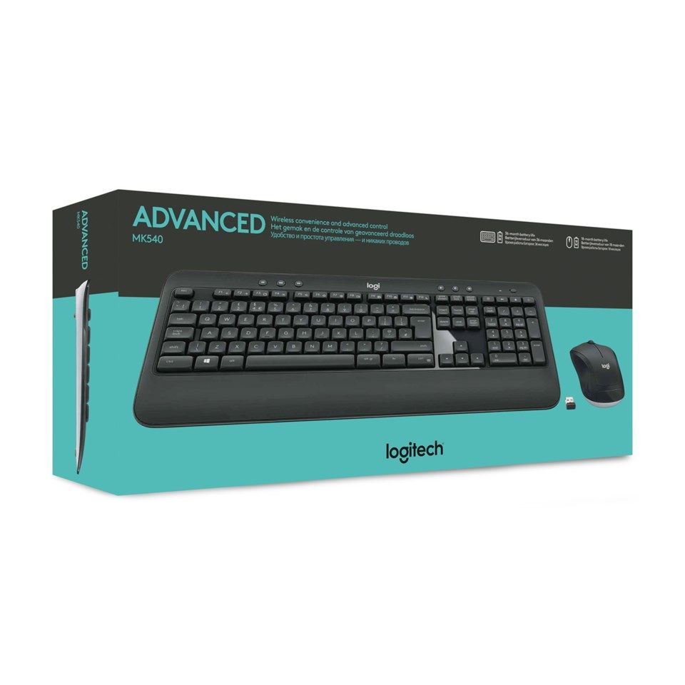 Logitech MK540 Trådløst tastatur og mus
