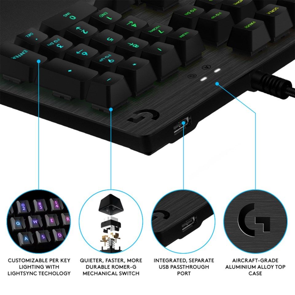Logitech G512 Carbon Gaming-tastatur