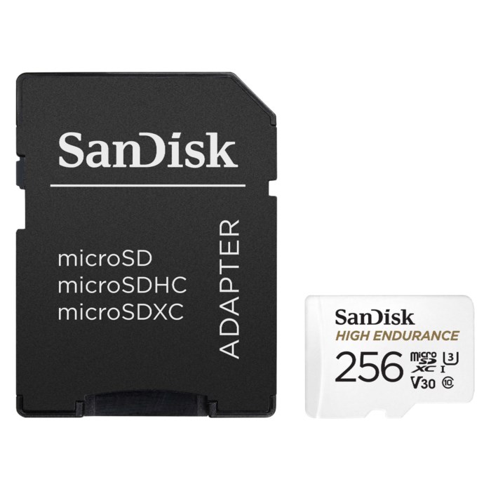 Sandisk High Endurance Micro-SD-kort 256 GB