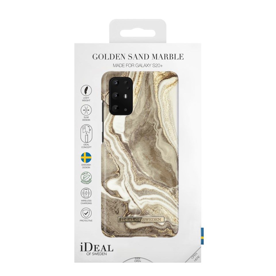 IDEAL OF SWEDEN Golden Sand Marble Mobilskal för Galaxy S20 Plus