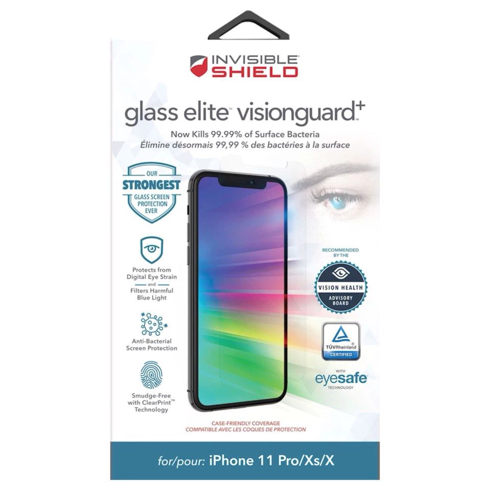 Invisible Shield Glass Elite Visionguard for iPhone X, Xs, 11 Pro