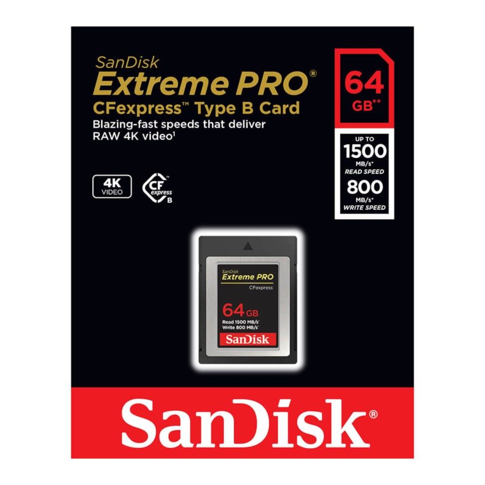 Sandisk Extreme Pro CFexpress-kort 64 GB