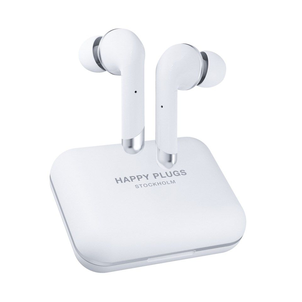 Happy Plugs Air 1 Plus In-ear, helt trådløse hodetelefoner Hvit