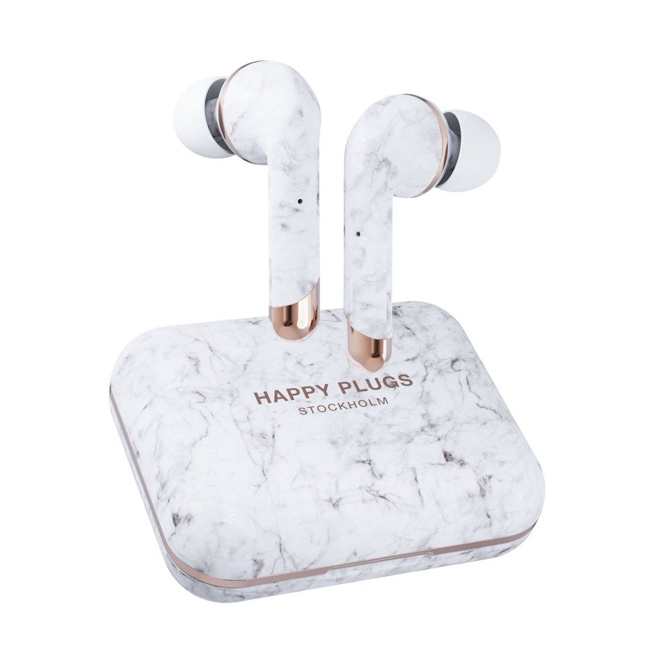 Happy Plugs Air 1 Plus In-ear, helt trådløse hodetelefoner Marmor