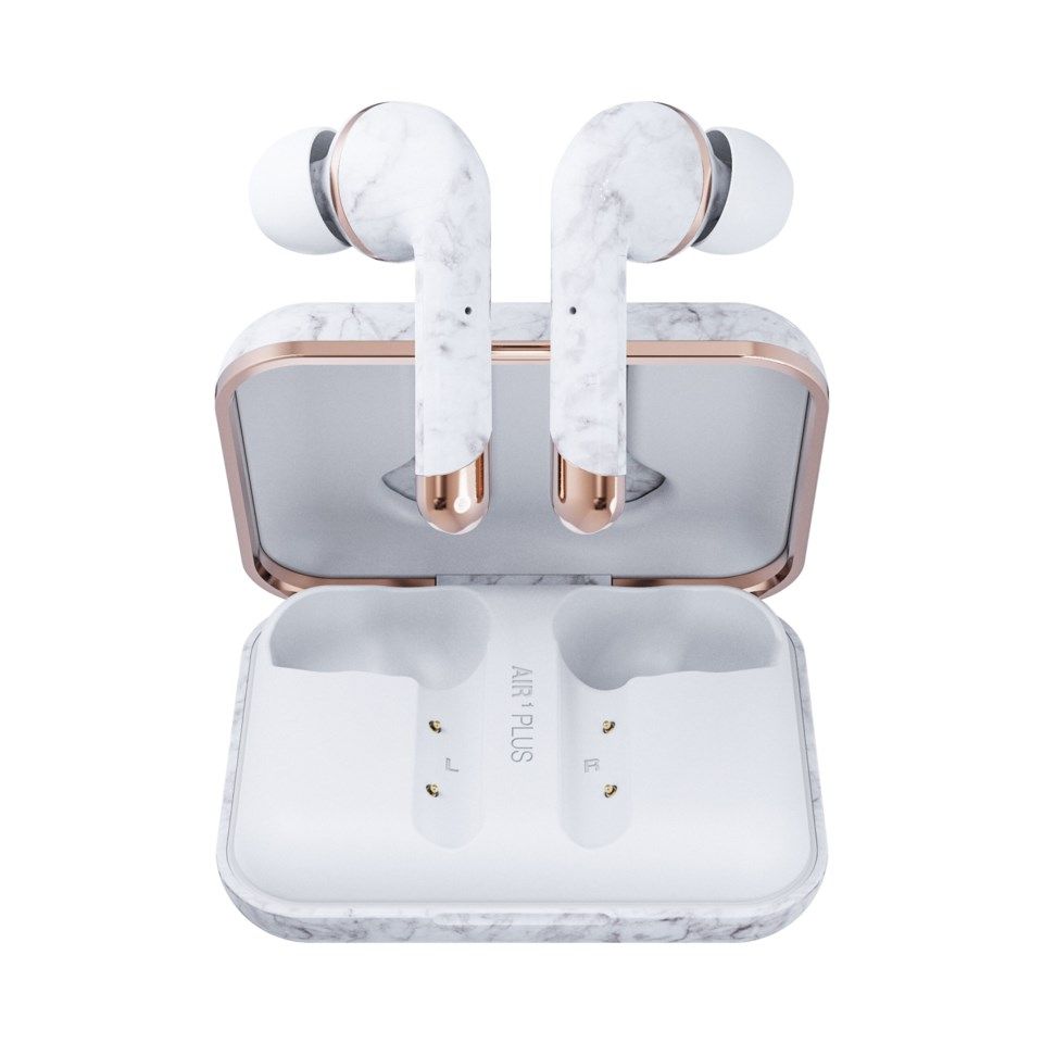 Happy Plugs Air 1 Plus In-ear, helt trådløse hodetelefoner Marmor