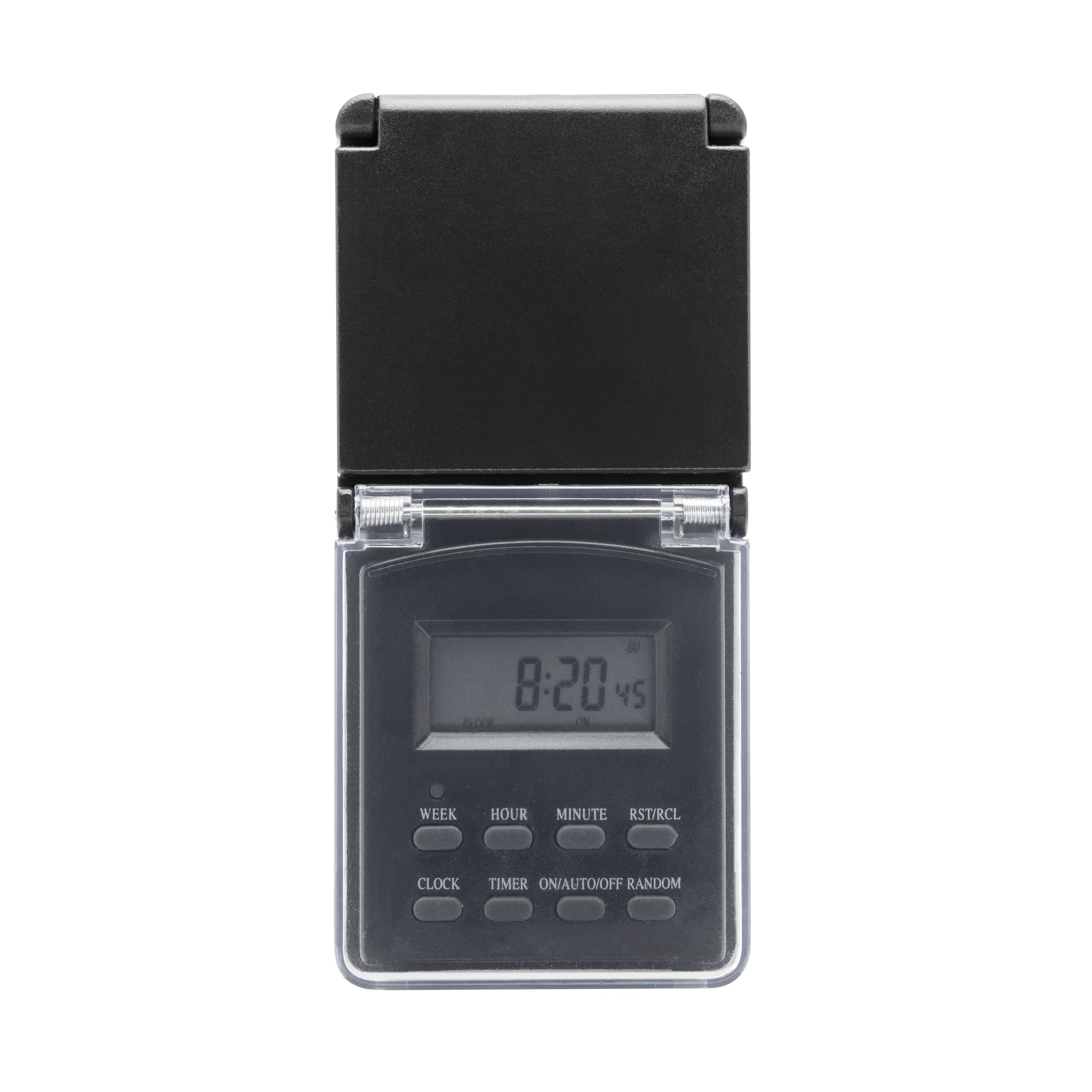 Luxorparts Digital timer 7 døgn for utendørsbruk