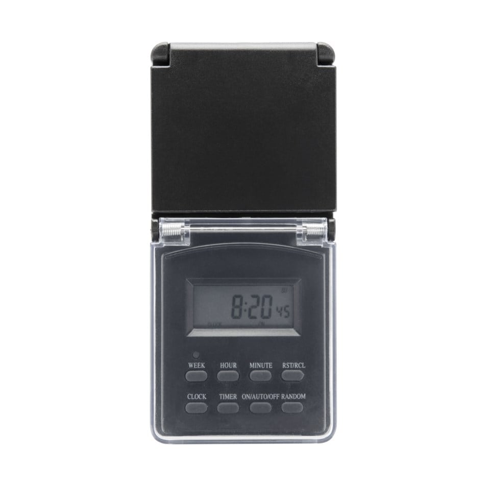 Luxorparts Digital timer 7 døgn for utendørsbruk