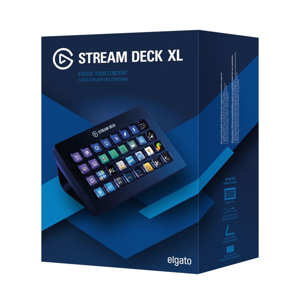 Elgato Stream Deck XL Programmerbart tangentbord