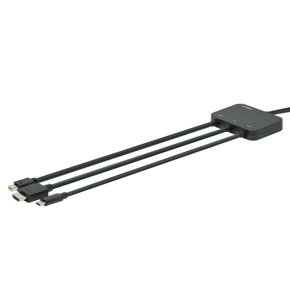 Plexgear Multiadapter HDMI til USB-C og Mini-DP