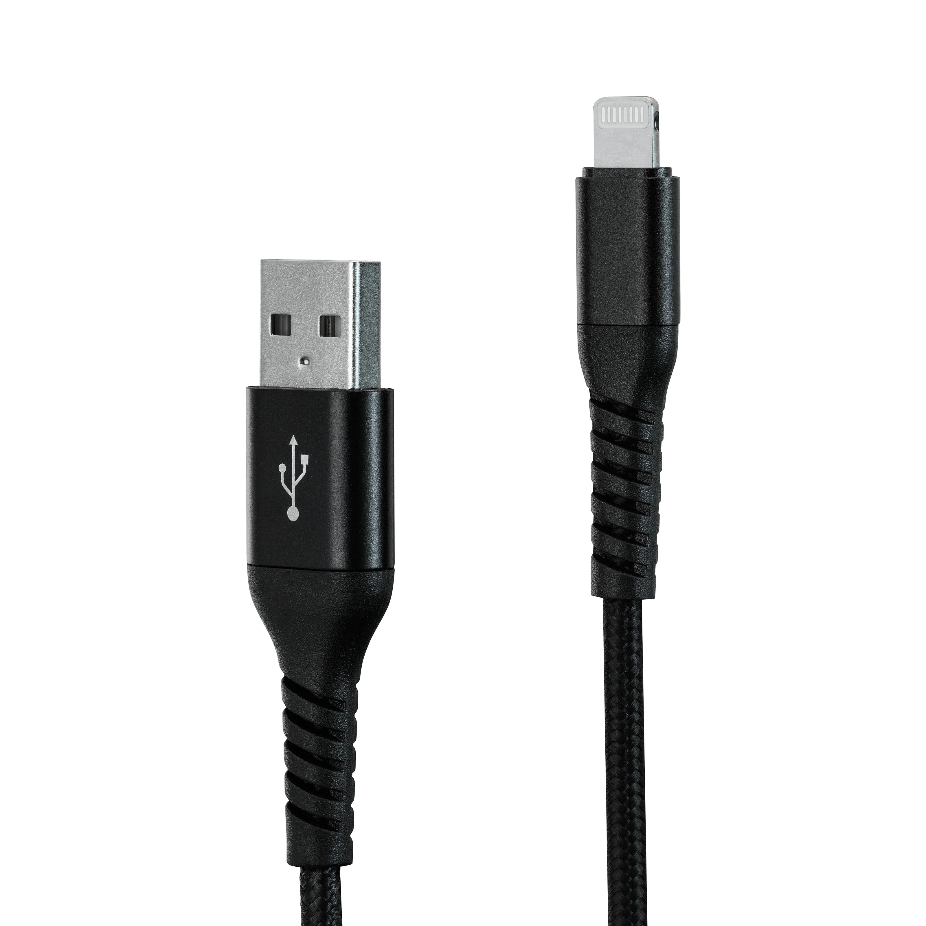Linocell Premium Kevlar Lightning-kabel 2 m Svart