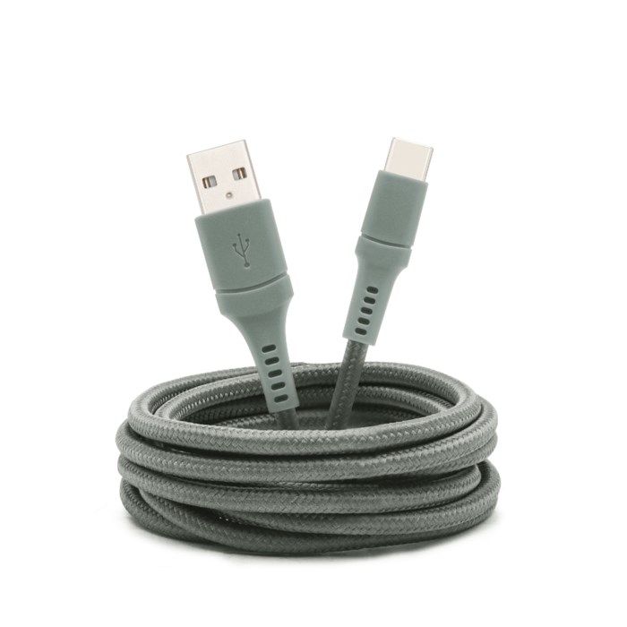 Linocell Colors USB-C-kabel 15 m Gröngrå