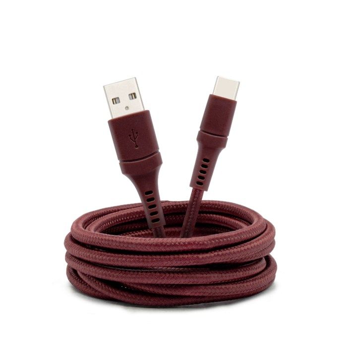 Linocell Colors USB-C-kabel 15 m Röd