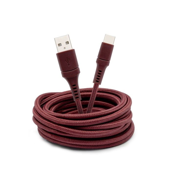 Linocell Colors USB-C-kabel 25 m Röd