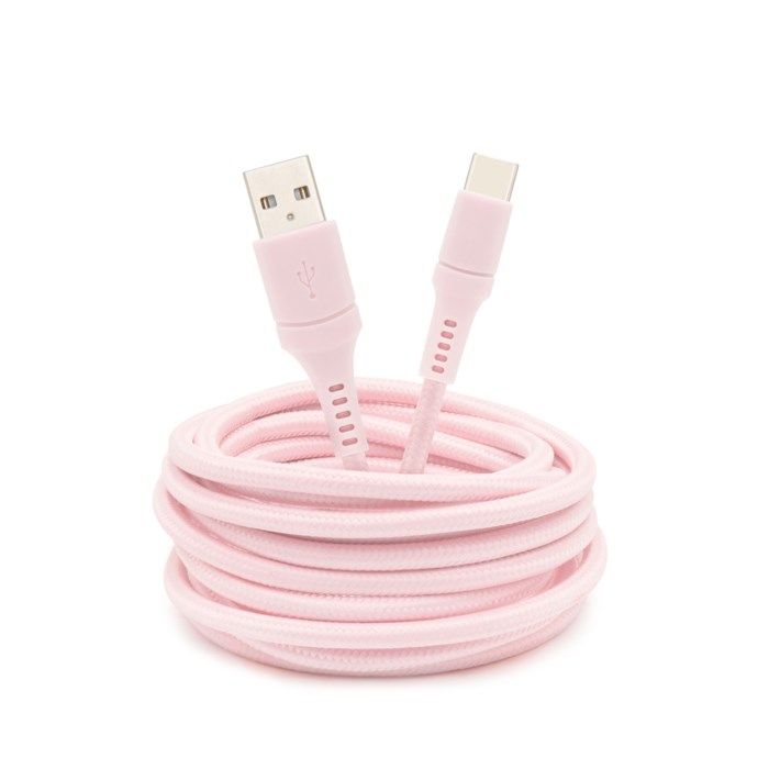 Linocell Colors USB-C-kabel 25 m Rosa
