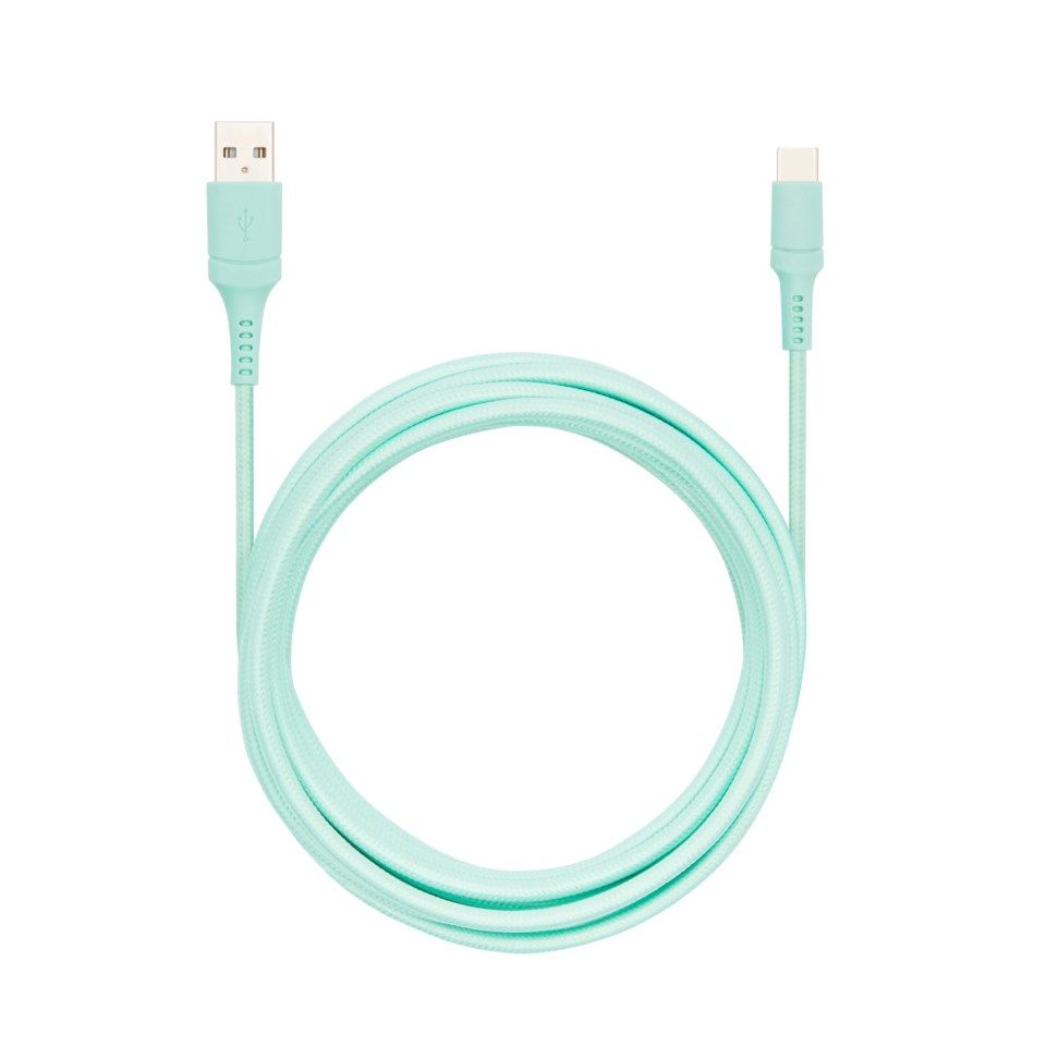 Linocell Colors USB-C-kabel 2,5 m Teal