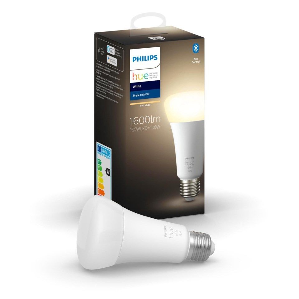 Philips Hue White Smart LED-pære E27 1600 lm 1-pk.
