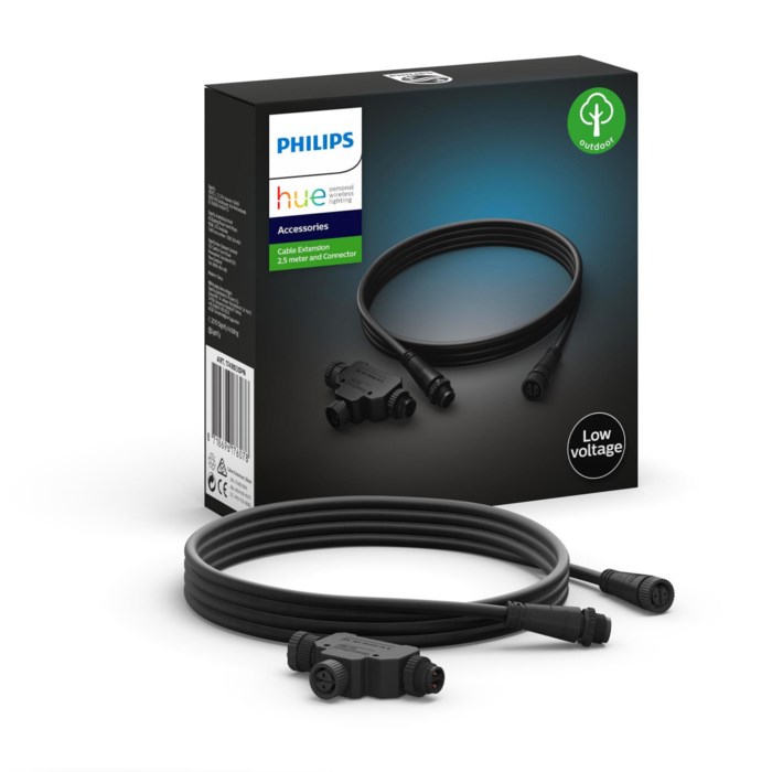 Philips Hue Outdoor Förlängningskabel 2,5 m med T-delning.