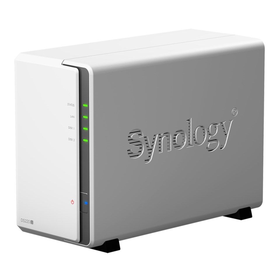 Synology DS220J Nas for 2 harddisker