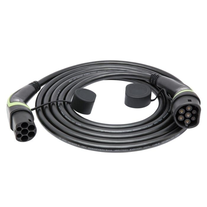 Luxorparts PHEV Typ 2 Laddkabel för elbil 3,7 kW 1 fas 8 m