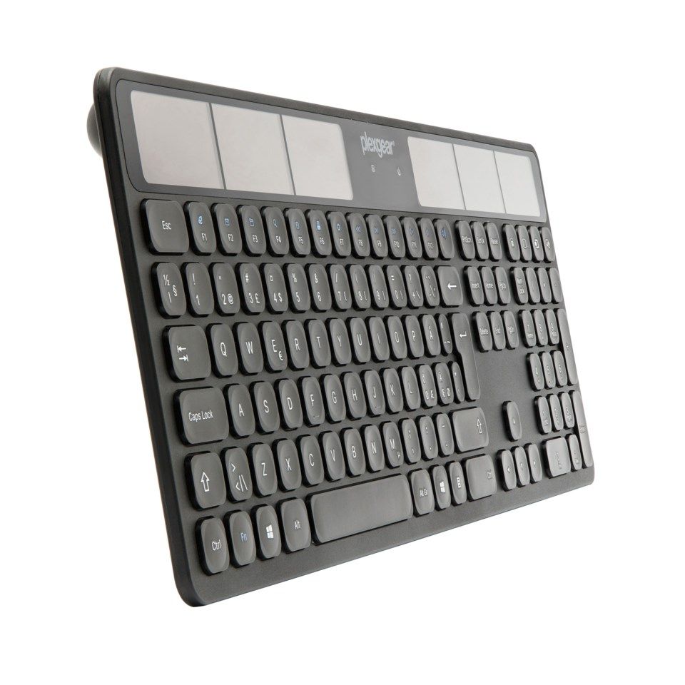Plexgear KW-Solar Trådlöst tangentbord med soldrift