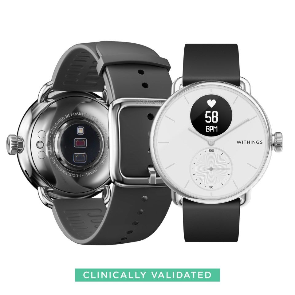 Withings Scanwatch Smartklocka med klassisk urtavla 38 mm Vit