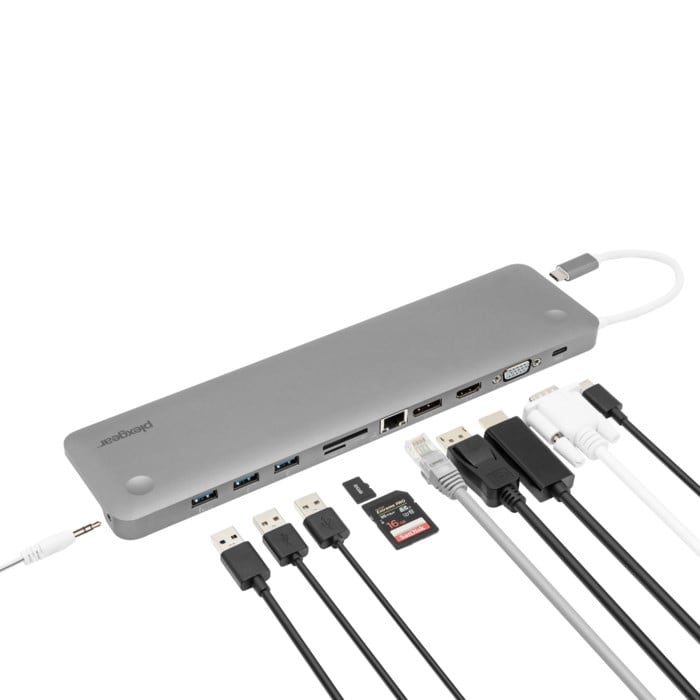 Plexgear Multiadapter för USB-C med 11 anslutningar