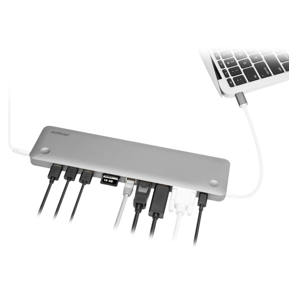 Plexgear Multiadapter för USB-C med 11 anslutningar