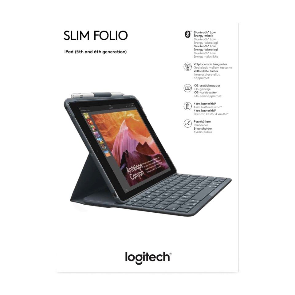 Logitech Slim folio Tastaturetui for iPad 9,7" 5/6th gen