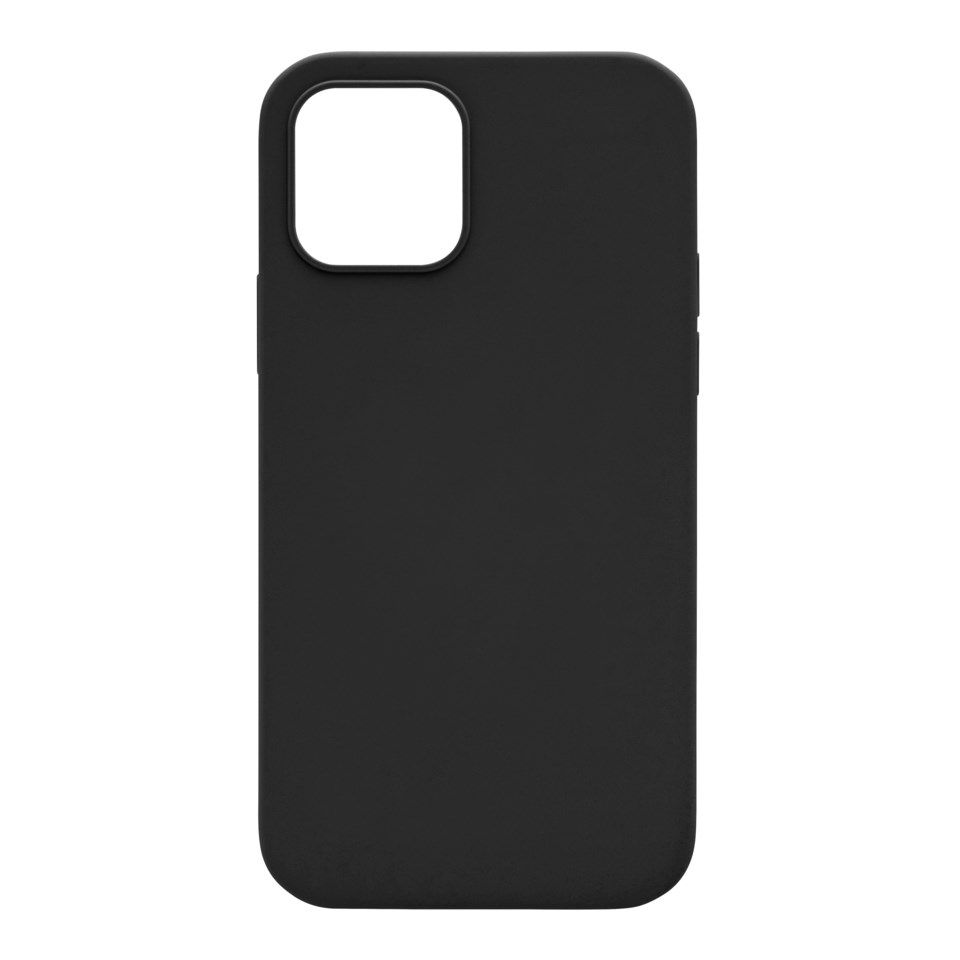 Linocell Rubber Case iPhone 12 og 12 Pro Svart