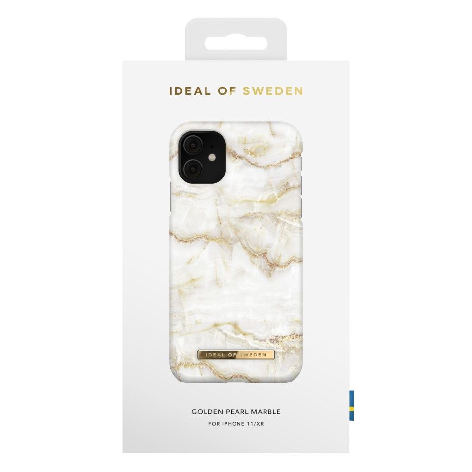 IDEAL OF SWEDEN Mobildeksel for iPhone Xr og 11 Golden Pearl Marble