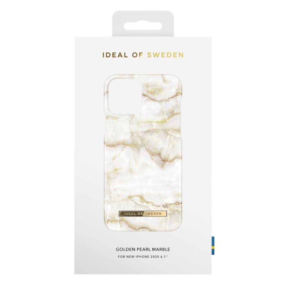 IDEAL OF SWEDEN Mobildeksel for iPhone 12 og 12 Pro Golden Pearl Marble