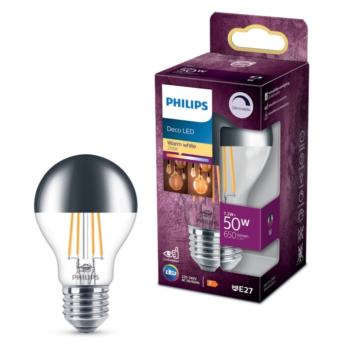 Bilde av - Pære LED 7,2W Filament Toppreflektor (650lm) E27