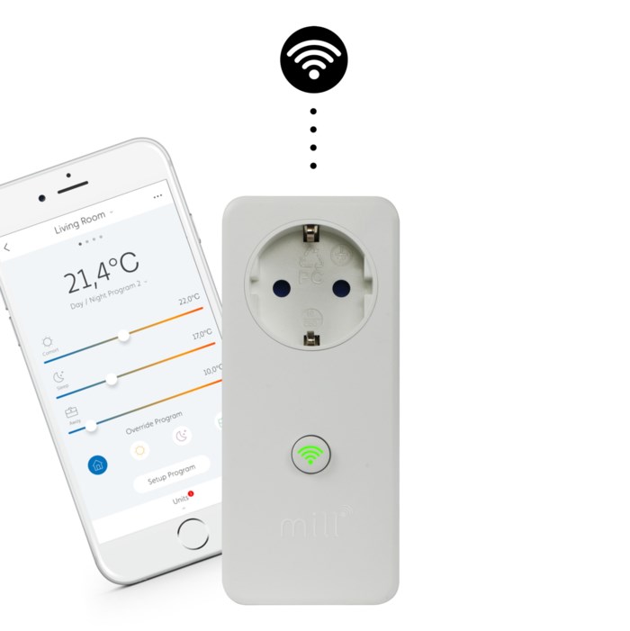 Mill Wifi Fjärrströmbrytare med termometer