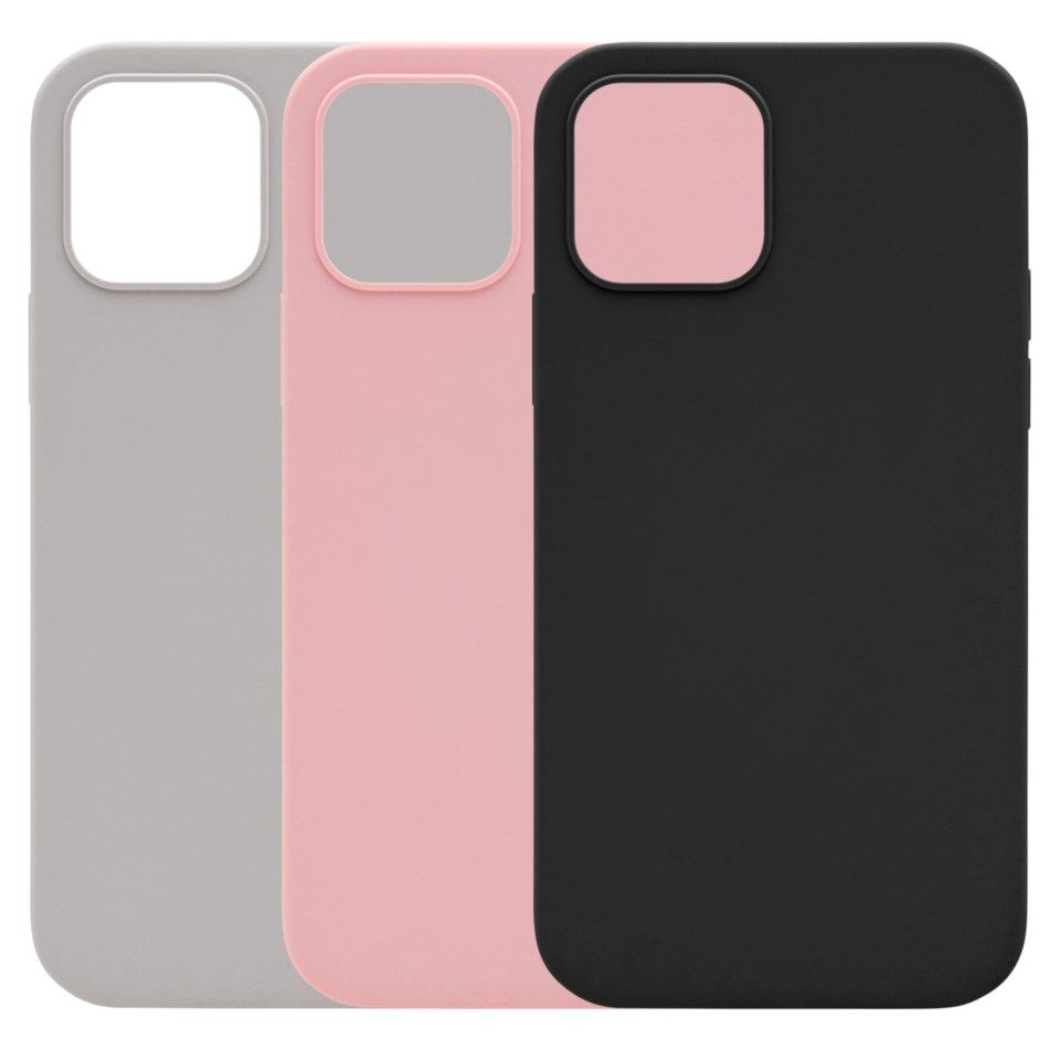Linocell Rubber Case iPhone 12 och 12 Pro Svart