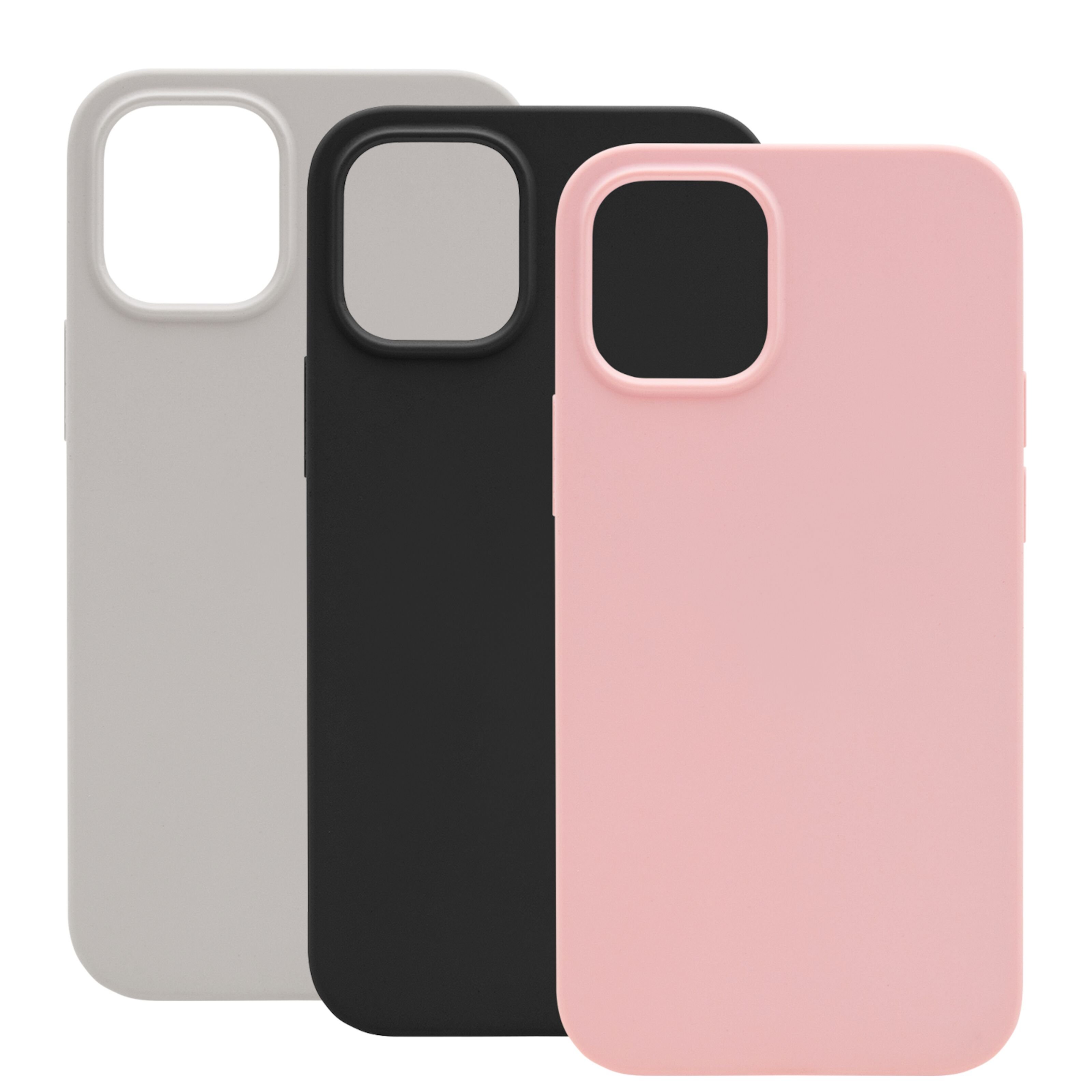 Linocell Rubber Case iPhone 12 Mini Svart iPhone 12 Minideksler