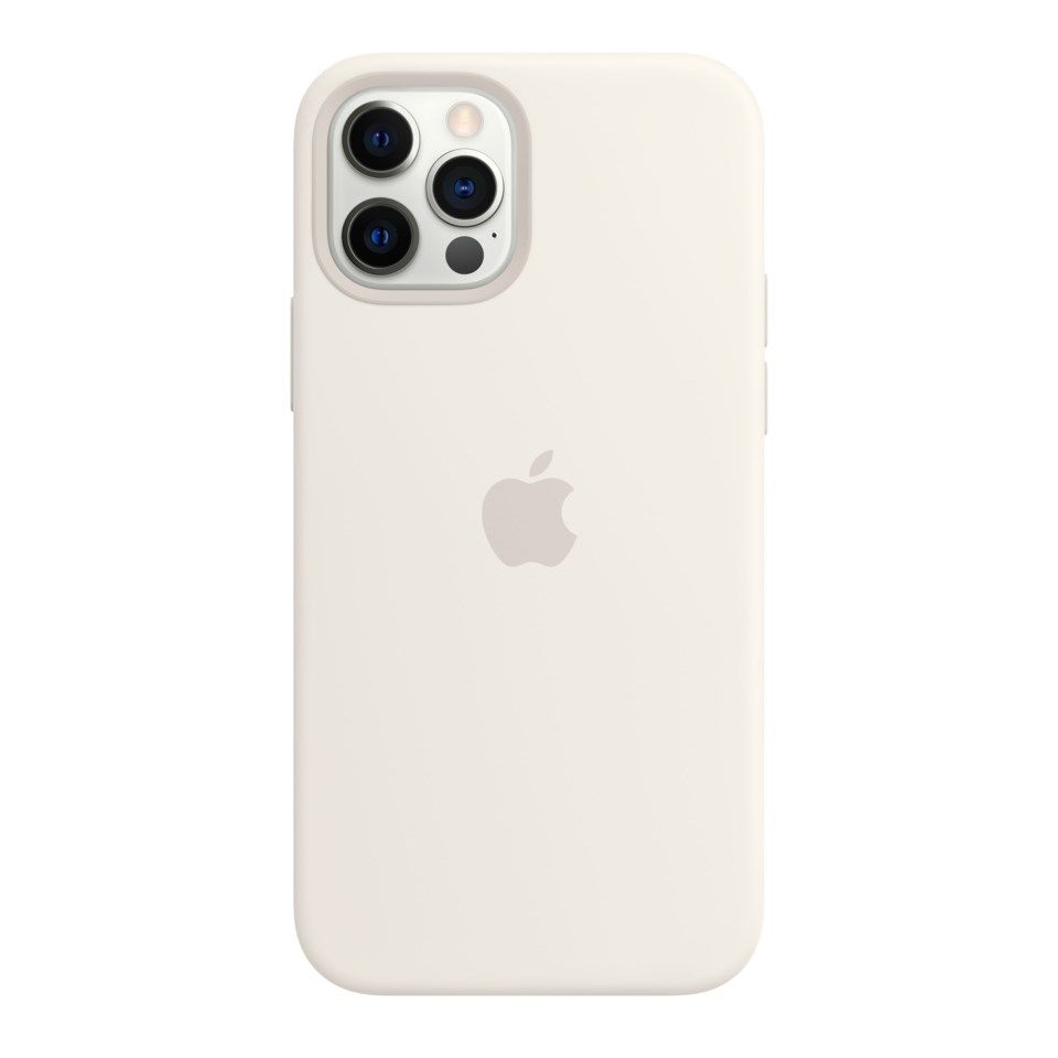 Apple Silikondeksel med Magsafe til iPhone 12 og 12 Pro Hvit