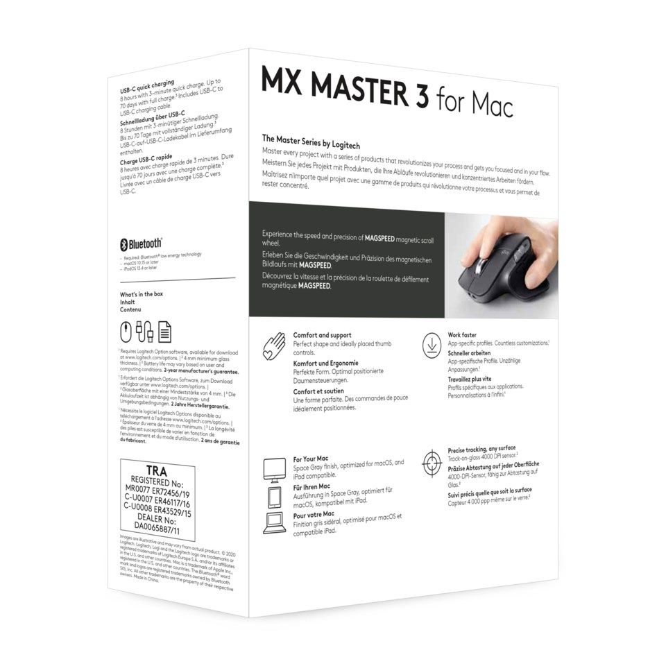 Logitech MX Master 3 Trådløs datamus for Mac